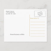 goud, zwart & wit damast sparen de datum aankondigingskaart (Achterkant)