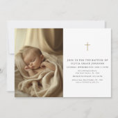 Goud Zwart & Wit Geslacht Neutraal Fotodoop Kaart (Voorkant)