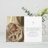 Goud Zwart & Wit Geslacht Neutraal Fotodoop Kaart (Staand voorkant)