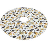 Goud Zwart Wit Luipaard Kerstmis Kerstboom Rok (Gekanteld)