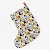 Goud Zwart Wit Luipaarden Grote Kerstsok (Achterkant (Hangend))