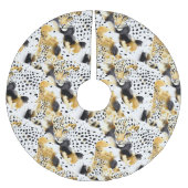 Goud Zwart Wit Luipaarden Kerstboom Rok (Voorkant)