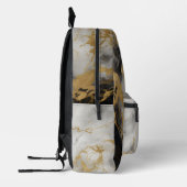 Goud, Zwart & Wit Marmer | Bedrukte Rugzak (Links)