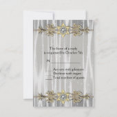 Goud Zwart Wit Masquerade Party RSVP (Achterkant)