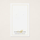 Goud zwart-wit monogram, waarmee Kaarten worden be Visitekaartje (Voorkant)