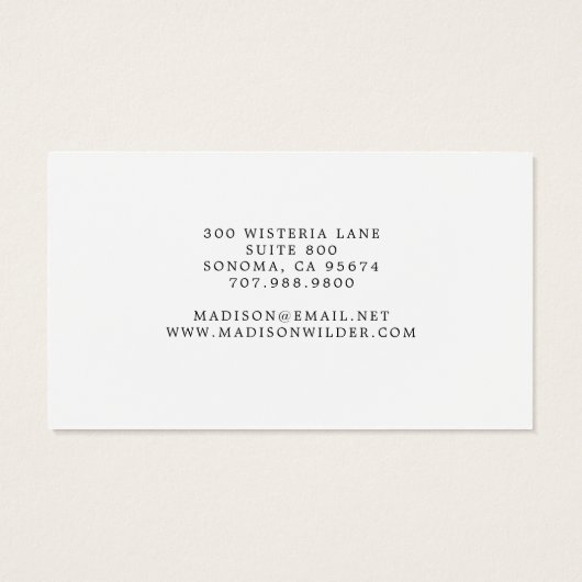 Goud zwart-wit monogram, waarmee Kaarten worden be Visitekaartje (Achterkant)