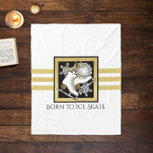 Goud Zwart Wit Schaatsen / Kunstschaatsen Fleece Deken
