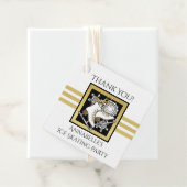 Goud Zwart Wit Schaatsen Partij Dank u Bedankjes Labels (In situ)