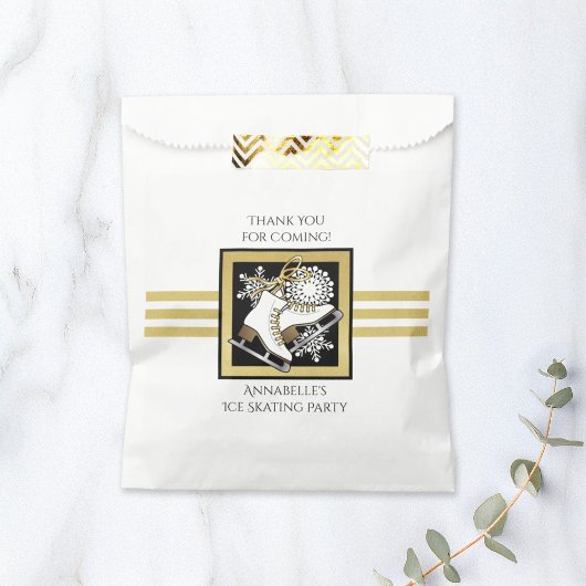 Goud Zwart Wit Schaatsen Partij Dank u Bedankzakje