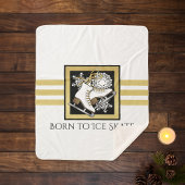 Goud Zwart Wit Schaatsen Sherpa Deken