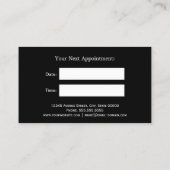 Goud Zwart Wit Strepen Hair Stylist Afspraak Afsprakenkaartje (Achterkant)