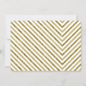 Goud Zwart-wit Stripes Baby shower Kaart (Achterkant)