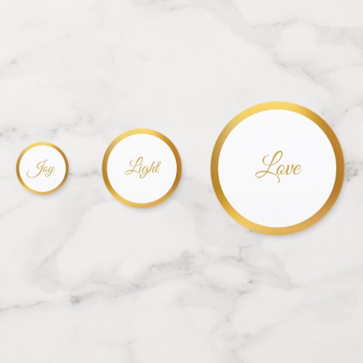 Goud Zwart Wit Tafel Confetti (Achterkanten)