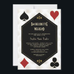 Goud Zwart Wit Vegas Casino vrijgezellenweekend Kaart<br><div class="desc">Elegant Casino Royale en Art Deco 20s thema kaart ontwerp. Het beschikt over  art deco stijl,  faux gouden lijst met gouden Fleur-de-lis,  speelkaarten pakken (simuleren speelkaarten),  op gouden witte Art Deco patroonachtergrond. Gebruik de tool Personaliseren om uw gegevens toe te voegen. Meer ideeën in mijn Casino Bachelorette Collectie.</div>