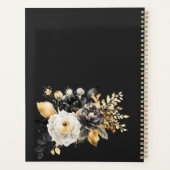 Goud Zwart Witte Bloemen Planner (Achterkant)