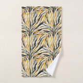 Goud Zwart Zebraprint Patroon Bad Handdoek (Handdoek)