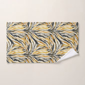 Goud Zwart Zebraprint Patroon Bad Handdoek (Handdoek)