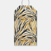 Goud Zwart Zebraprint Patroon Cadeaulabel (Achterkant)