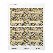 Goud Zwart Zebraprint Patroon Etiket (Full Sheet)