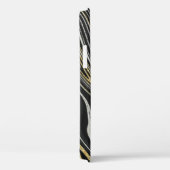 Goud zwart zilvervormig marmer Case-Mate iPhone case (Achterkant / Rechts)
