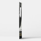 Goud zwart zilvervormig marmer Case-Mate iPhone case (Achterkant / Links)