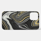 Goud zwart zilvervormig marmer Case-Mate iPhone case (Achterkant (horizontaal))
