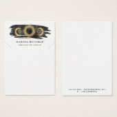 Goud Zwart Zon Maan Star Ketting Display Kaart (Voorkant /achterkant)