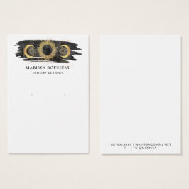 Goud Zwart Zon Maan Star Oorbel Display Kaart