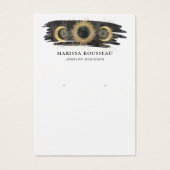 Goud Zwart Zon Maan Star Oorbel Display Kaart (Voorkant)