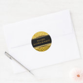 Goud & Zwarte Bier Verlovingsfeest Sticker (Envelop)