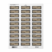 Goud & Zwarte Bloemrozen Retouradreslabel Etiket (Full Sheet)