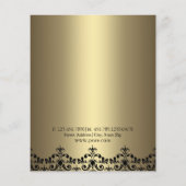 Goud & Zwarte Elegante Damast Flyer (Achterkant)