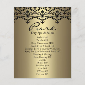 Goud & Zwarte Elegante Damast Flyer