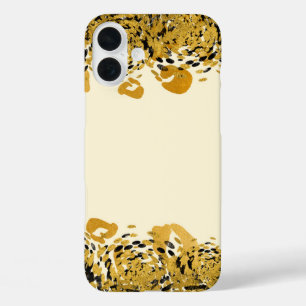 Goud & Zwarte Exotische Jungle Luipaard Glamour Cr iPhone 16 Plus Hoesje