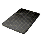 Goud Zwarte Geometrische Driehoeken Boho Glam Mini Badmat (Gekanteld)