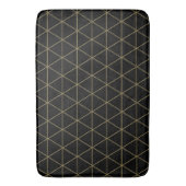 Goud Zwarte Geometrische Driehoeken Boho Glam Mini Badmat (Voorkant Verticaal)