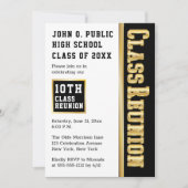 Goud | Zwarte hedendaagse reünpartij Kaart (Voorkant)