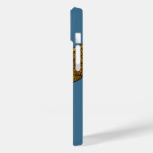 GOUD ZWARTE HOMMEL SCRIPT TEKST BEE DENIM BLAUW Case-Mate iPhone CASE (Achterkant / Links)