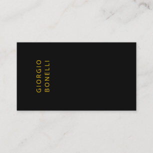 Goud & Zwarte Kleur Minimalistische Persoonlijke M Informatiekaartje