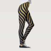 Goud & Zwarte Luxe Golfprint Leggings (Rechts)