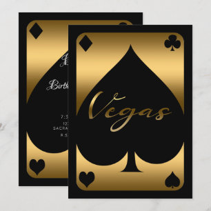 Goud & Zwarte Schop Casino Las Vegas 21e Verjaarda Kaart