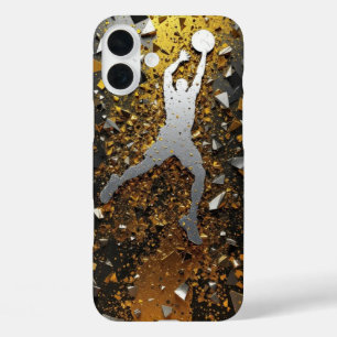 Goud & Zwarte Slam iPhone 16 Plus Hoesje