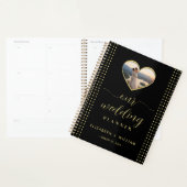 Goud & Zwarte Stippen Persoonlijke bruiloft Planner (Display)