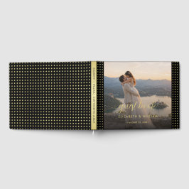 Goud & Zwarte Stippen Persoonlijke Huwelijk Gastenboek