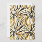Goud Zwarte Zebraprint Patroon Kaart (Achterkant)