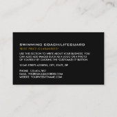 Goud Zwemicoon, Zwemcoach & Badmeester Visitekaartje (Achterkant)
