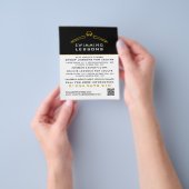 Goud zwempictogram, Adverteren zwemles Flyer (Hand)