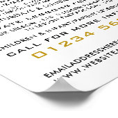 Goud zwempictogram, Adverteren zwemles Poster (Hoek)