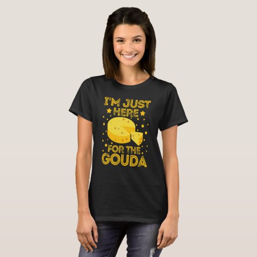 Gouda Cheese Smoked Queso Slices Shredded 1 T-shirt (Voorkant volledig)
