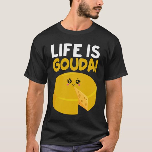 Gouda Cheesus more Cheese Brie Gouda Vibes 1 T-shirt (Voorkant)